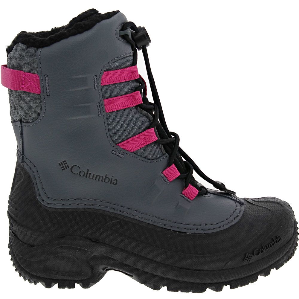 Columbia Bugaboot Celsius Winter Boots - Boys | Girls Graphite Wild Fuchsia Side View