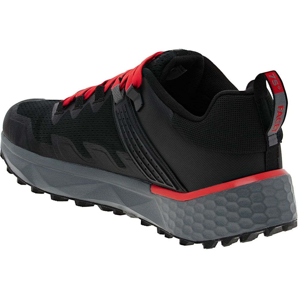 Columbia Facet 75 Outdry Hiking Shoes - Mens Black Fiery Red Back View