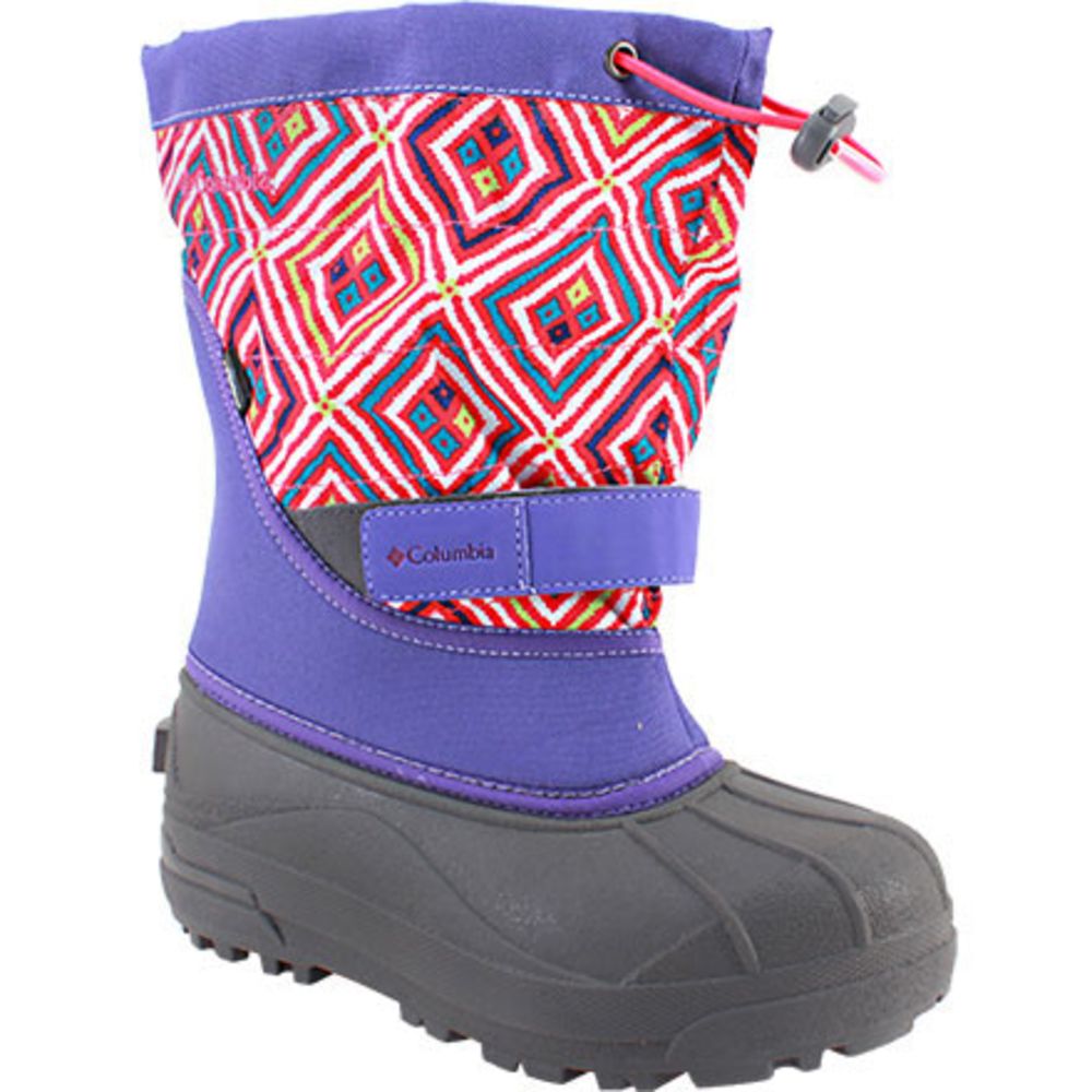 Columbia Powderbug Plus2 Print Winter Boots - Boys | Girls Purple Pink Multi