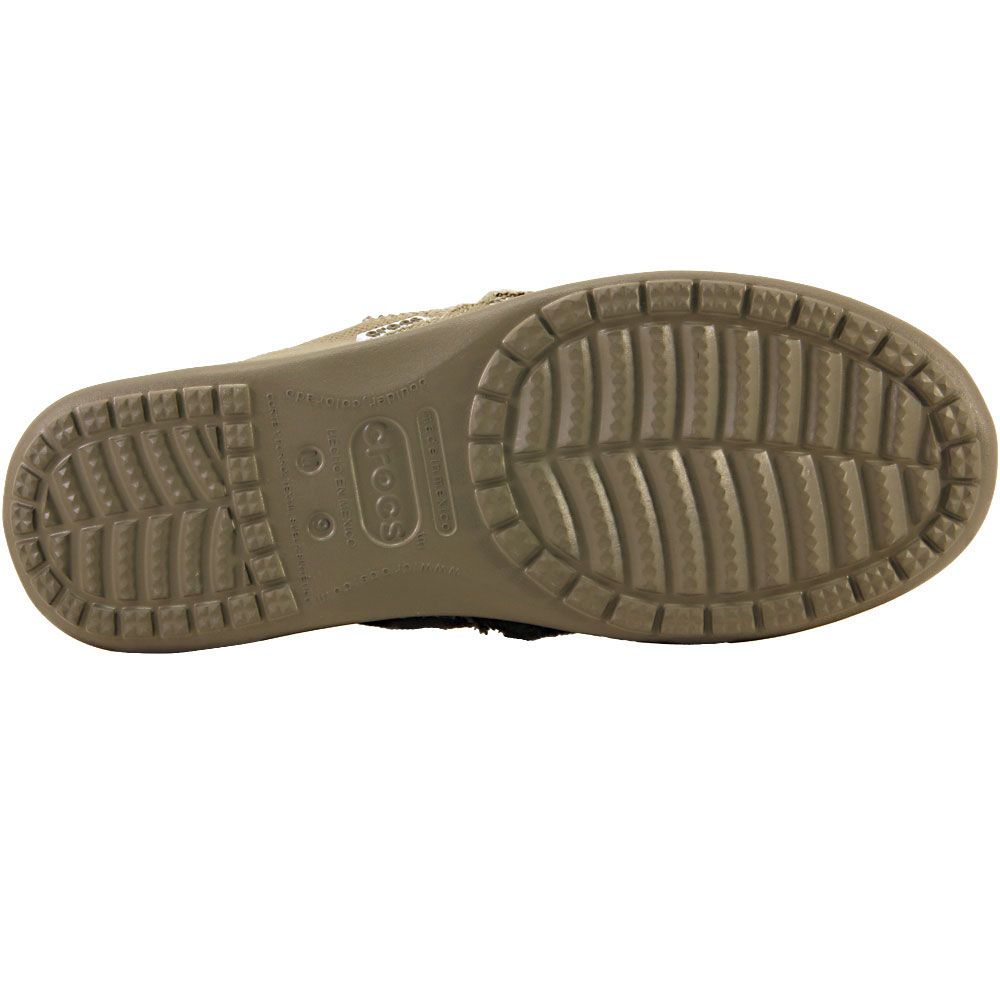 Crocs Santa Cruz Slip On Casual Shoes - Mens Khaki Sole View