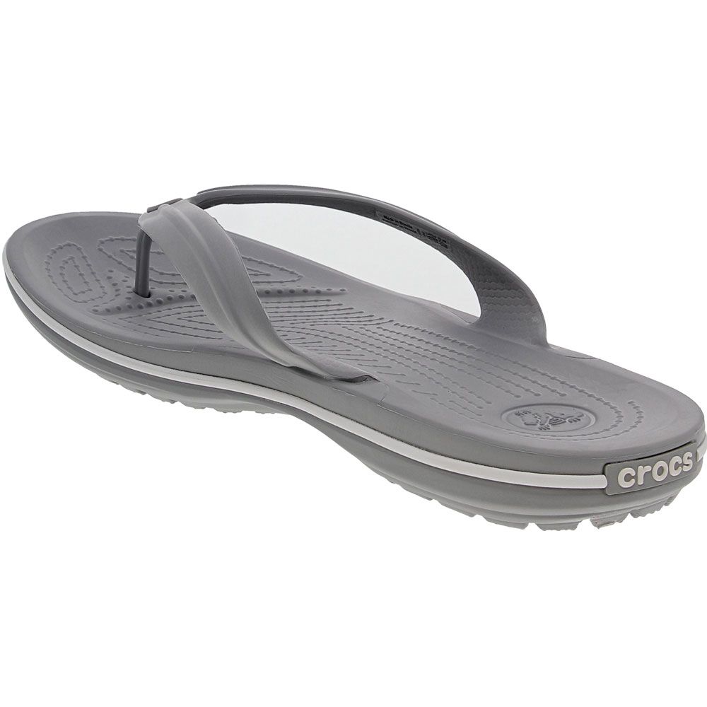 Crocs Crocband Flip Flip Flops - Mens Light Grey Back View