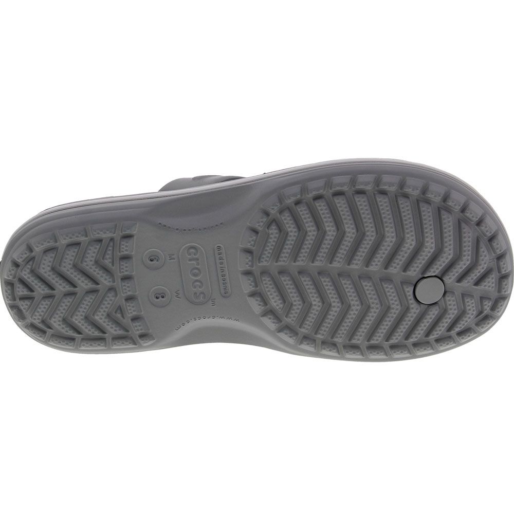 Crocs Crocband Flip Flip Flops - Mens Light Grey Sole View