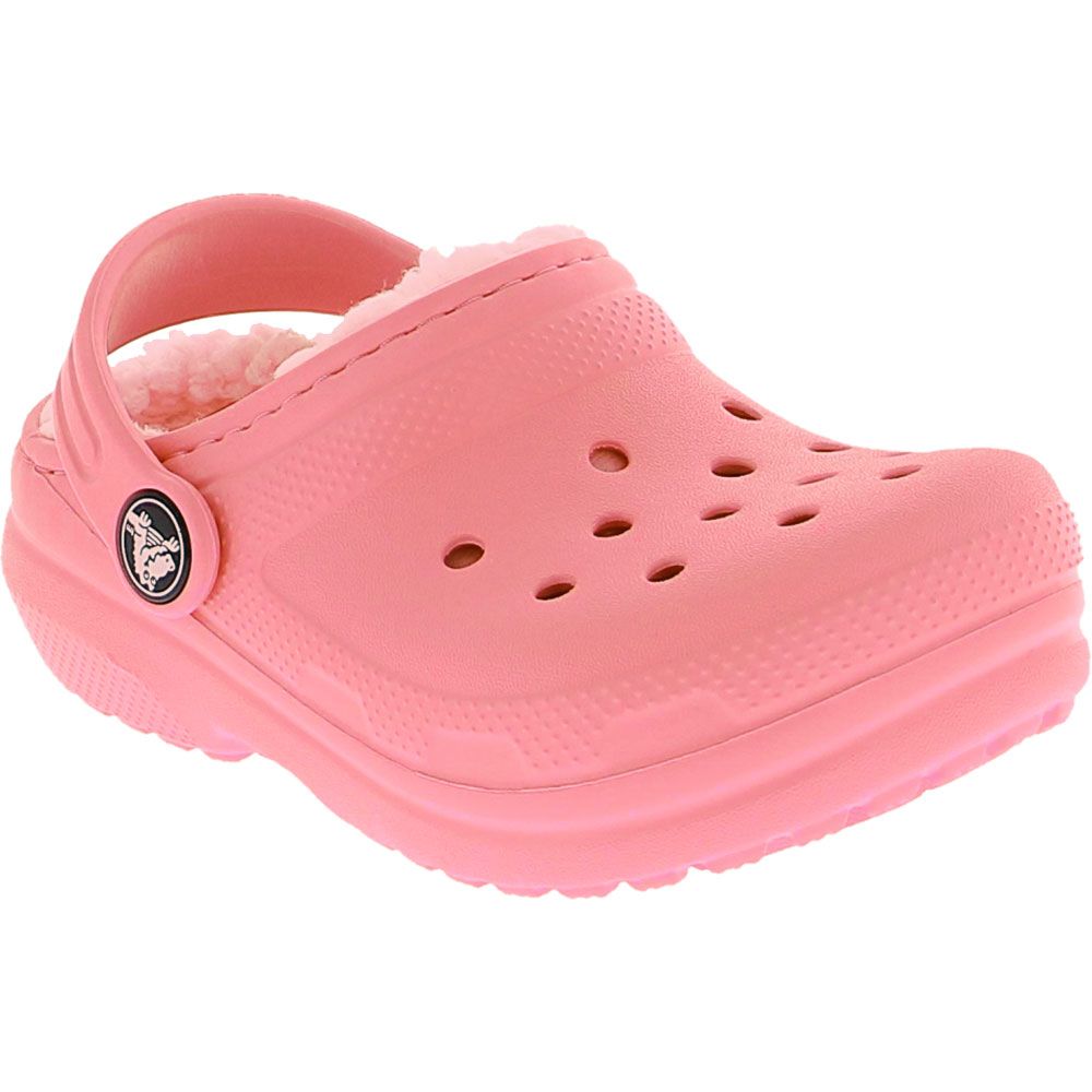 Crocs Classic Lined Clog Kids Sandals Pink Lemonade