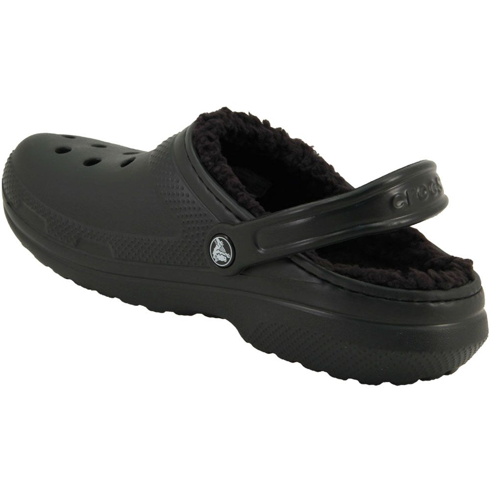 Crocs Classic Lined Clog Water Sandals - Mens Black Back View