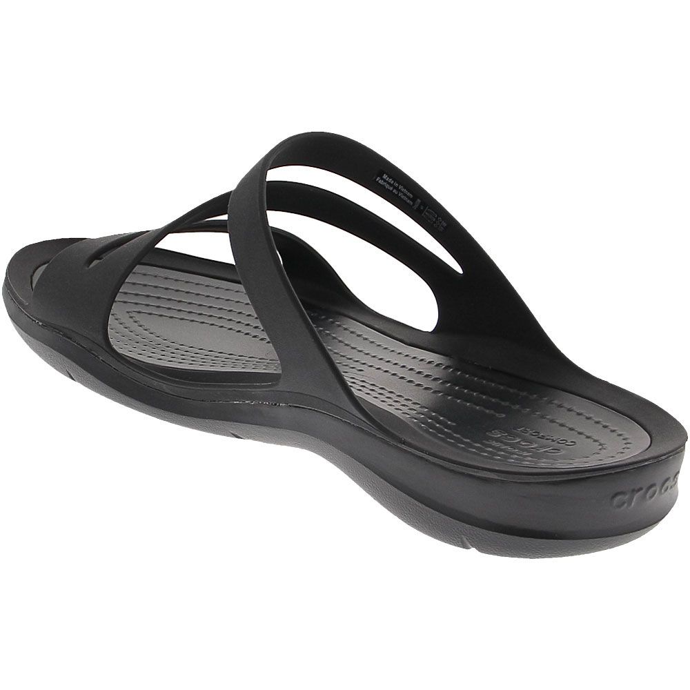 Crocs Swiftwater Water Sandals - Womens Black Black Back View