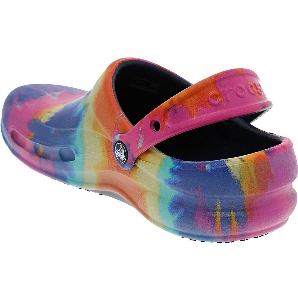 Crocs Bistro Graphic Water Sandals - Mens Tie Dye Navy Back View