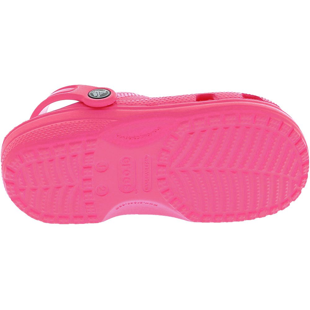 Crocs Classic Water Sandals - Boys | Girls Electric Pink Sole View