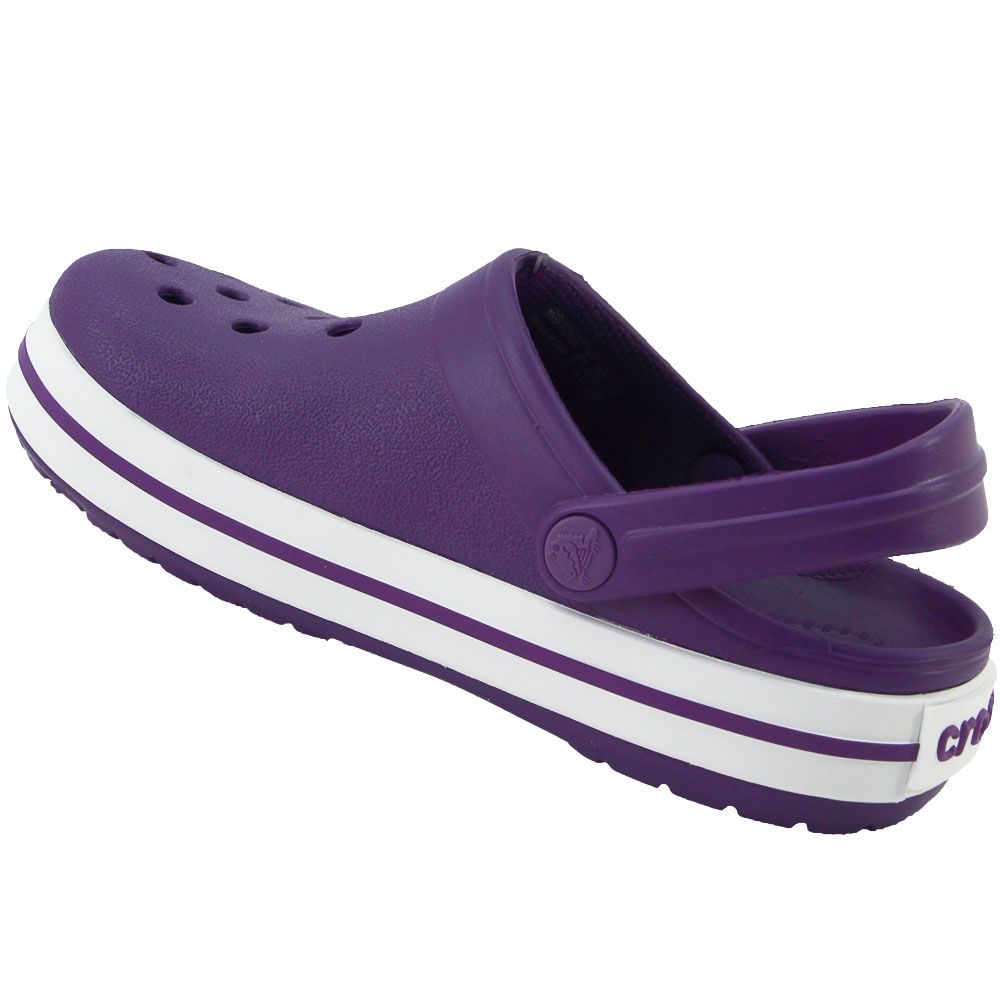 Crocs Crocband Water Kids Sandals Purple White Back View