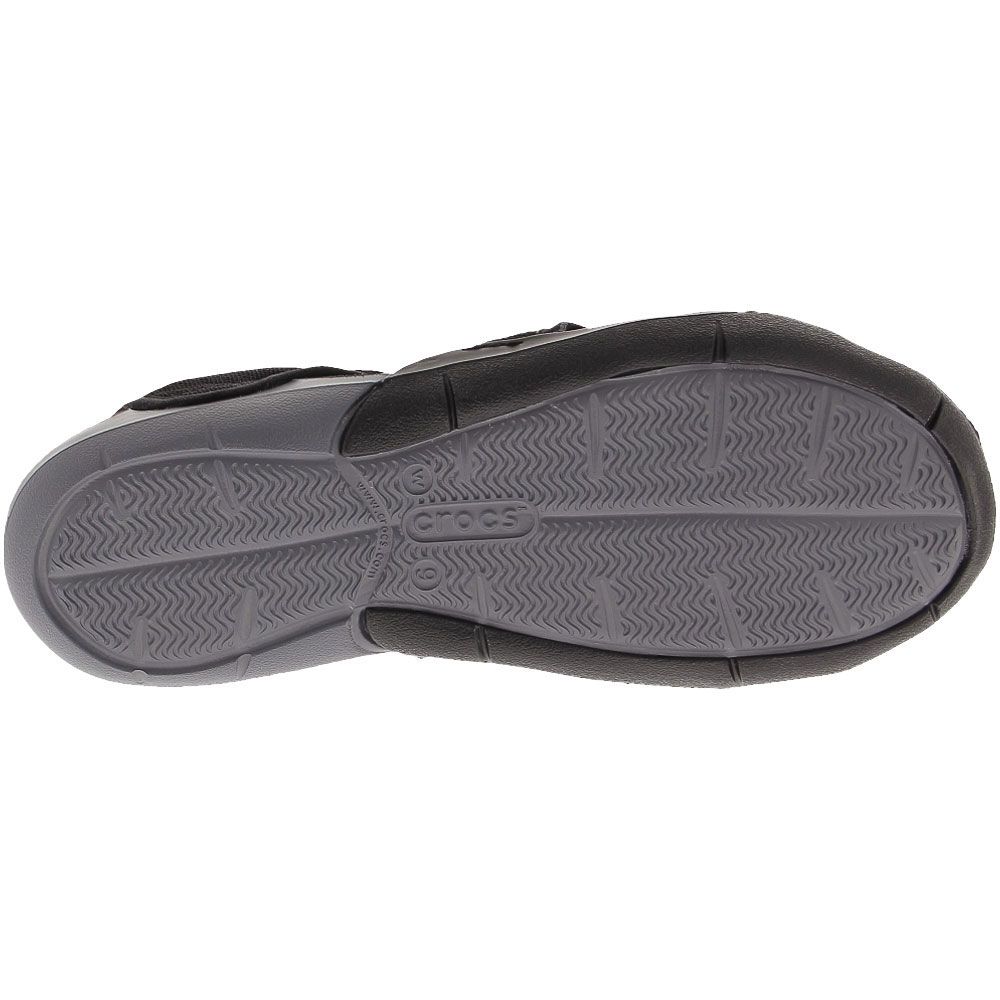 Crocs Swiftwater Mesh Water Sandals - Womens Black Sole View