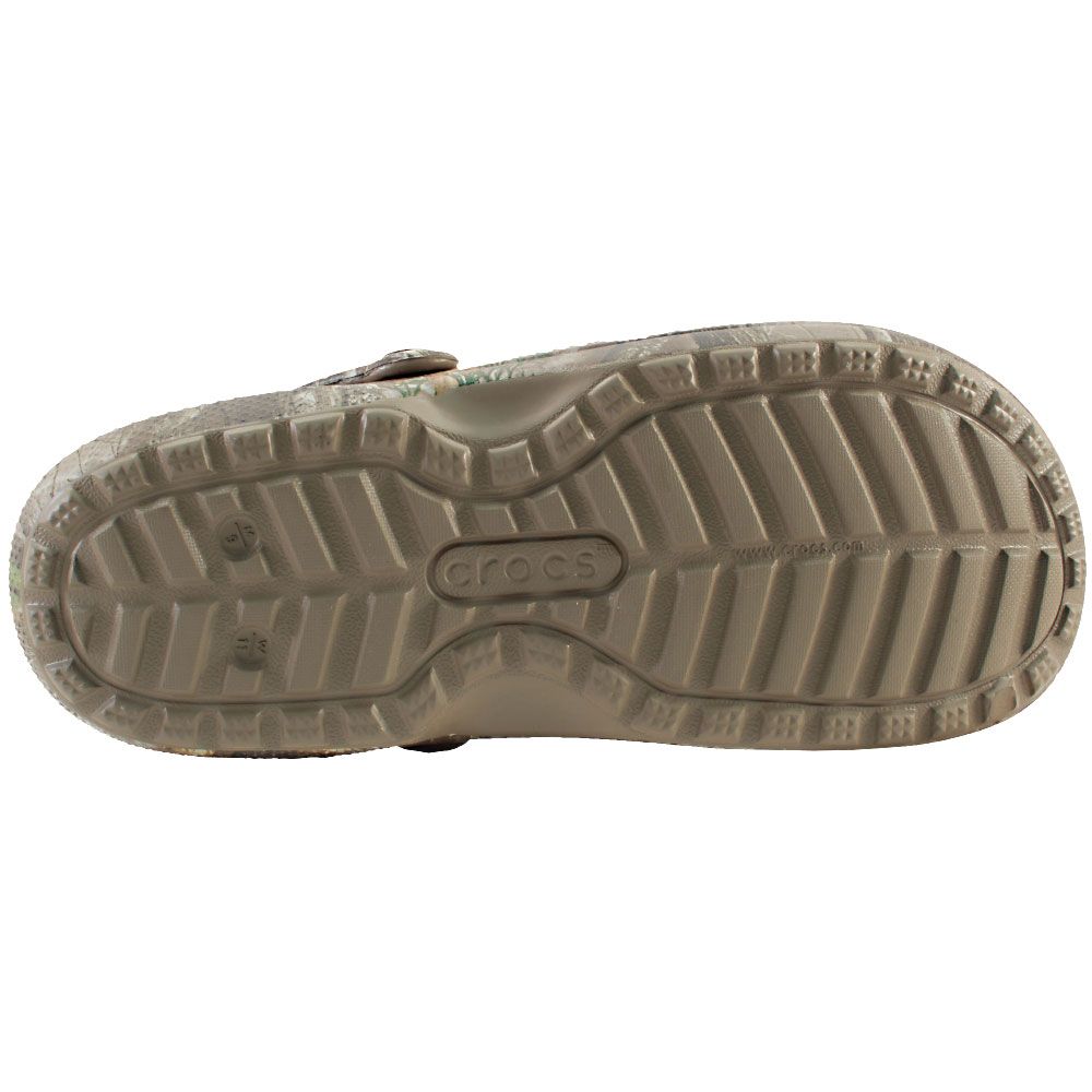 Crocs Classic Lined Realtree Water Sandals - Mens Camouflage Sole View