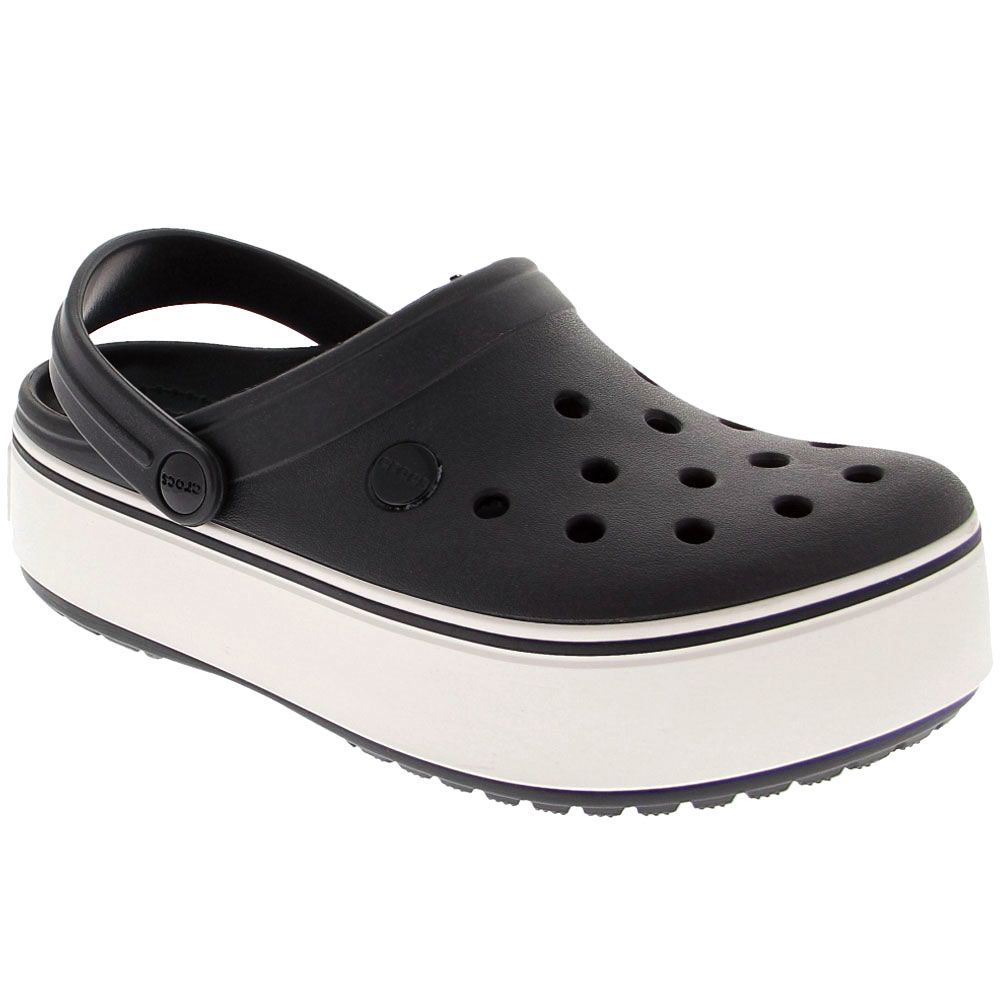 Crocs Crocband Platform Slide Sandals - Womens Black White