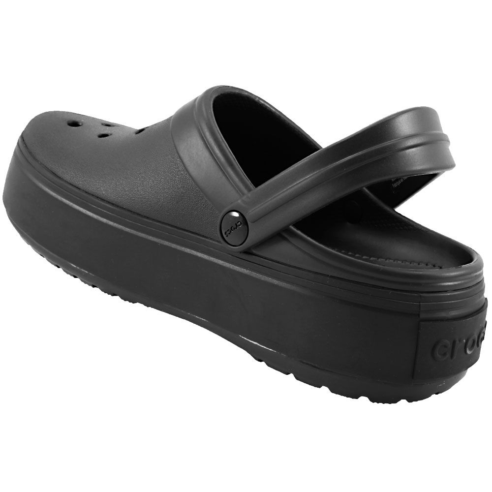 Crocs Crocband Platform Slide Sandals - Womens Black Black Back View