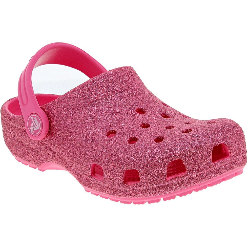 Crocs Classic Glitter Water Sandals - Girls Pink