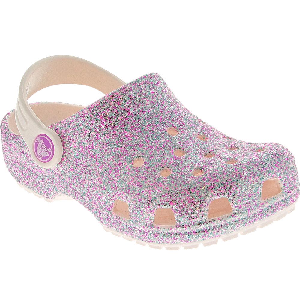 Crocs Classic Glitter Water Sandals - Girls Oyster Glitter