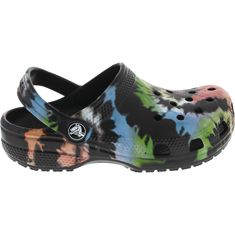 'Crocs Classic Tie Dye Graphi Water Sandals - Girls Black