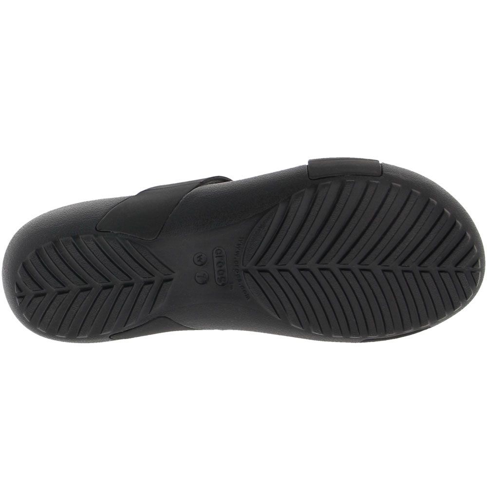 Crocs Serena Slide Sandals - Womens Black Black Sole View