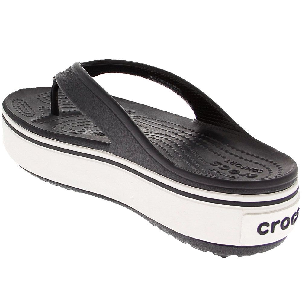 Crocs Classic Flip Flip Flops - Mens Black White Back View