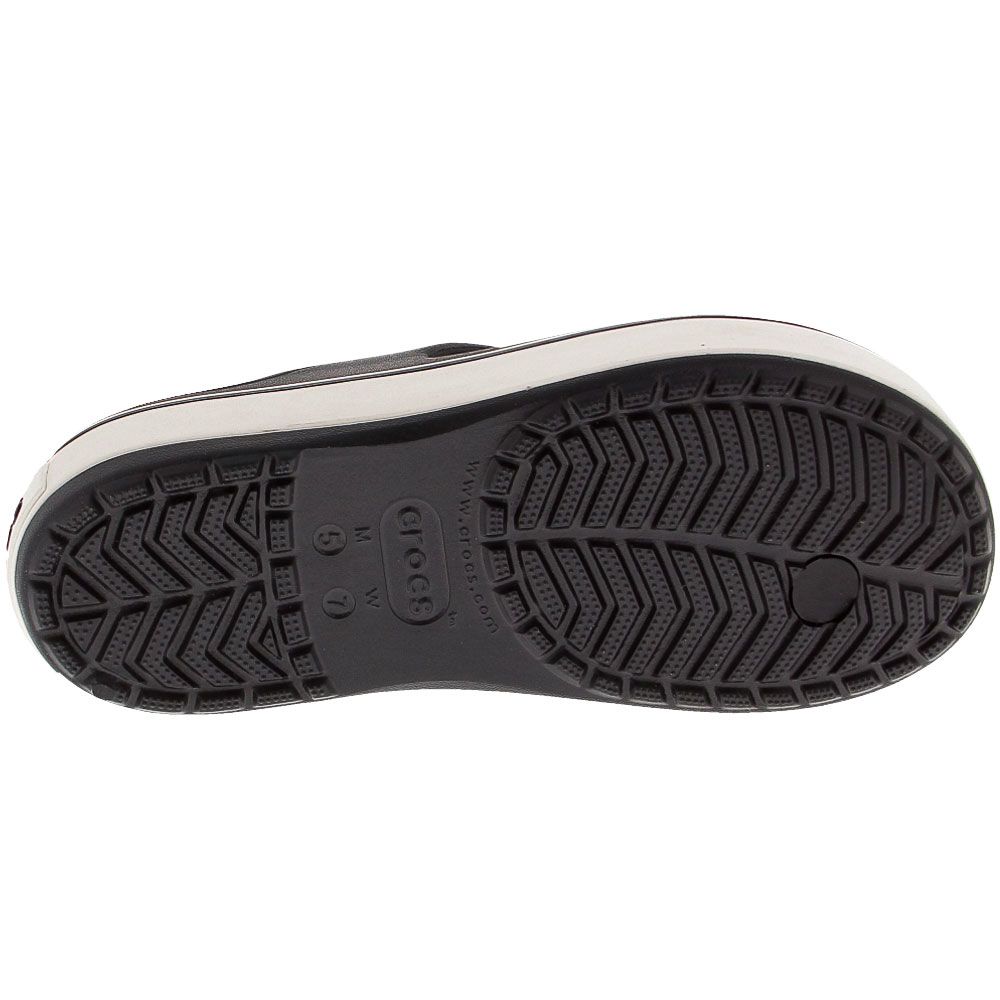 Crocs Classic Flip Flip Flops - Mens Black White Sole View