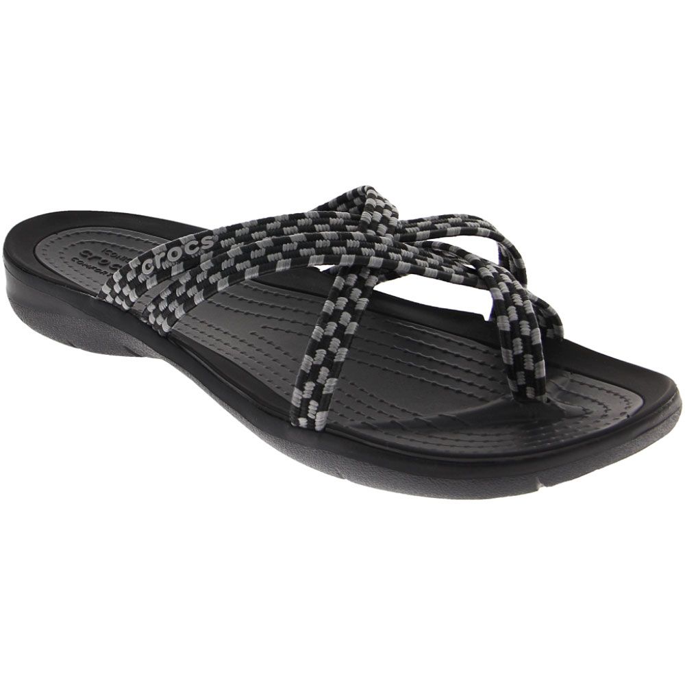 Crocs Swiftwater Braided Water Sandals - Womens Black Black