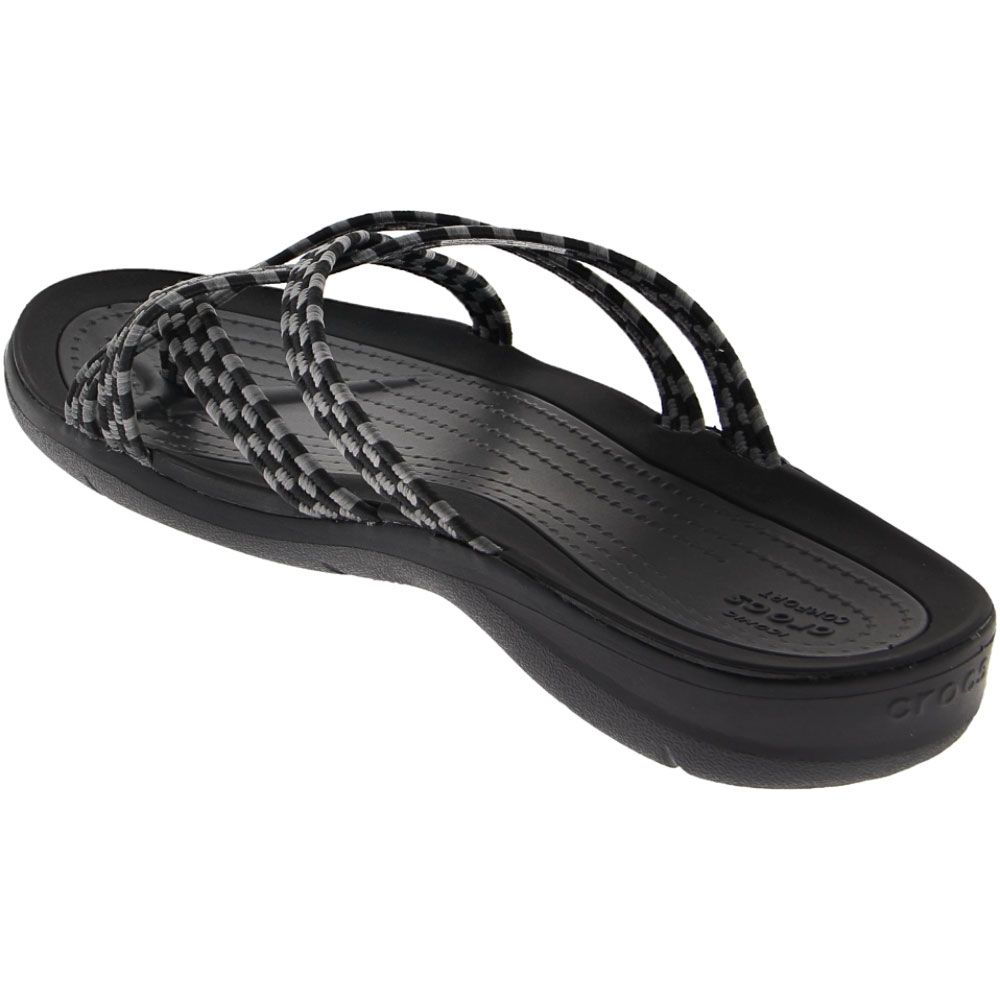 Crocs Swiftwater Braided Water Sandals - Womens Black Black Back View