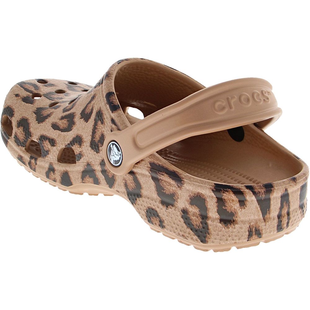 Crocs Classic Printed Water Sandals - Mens Leopard Back View