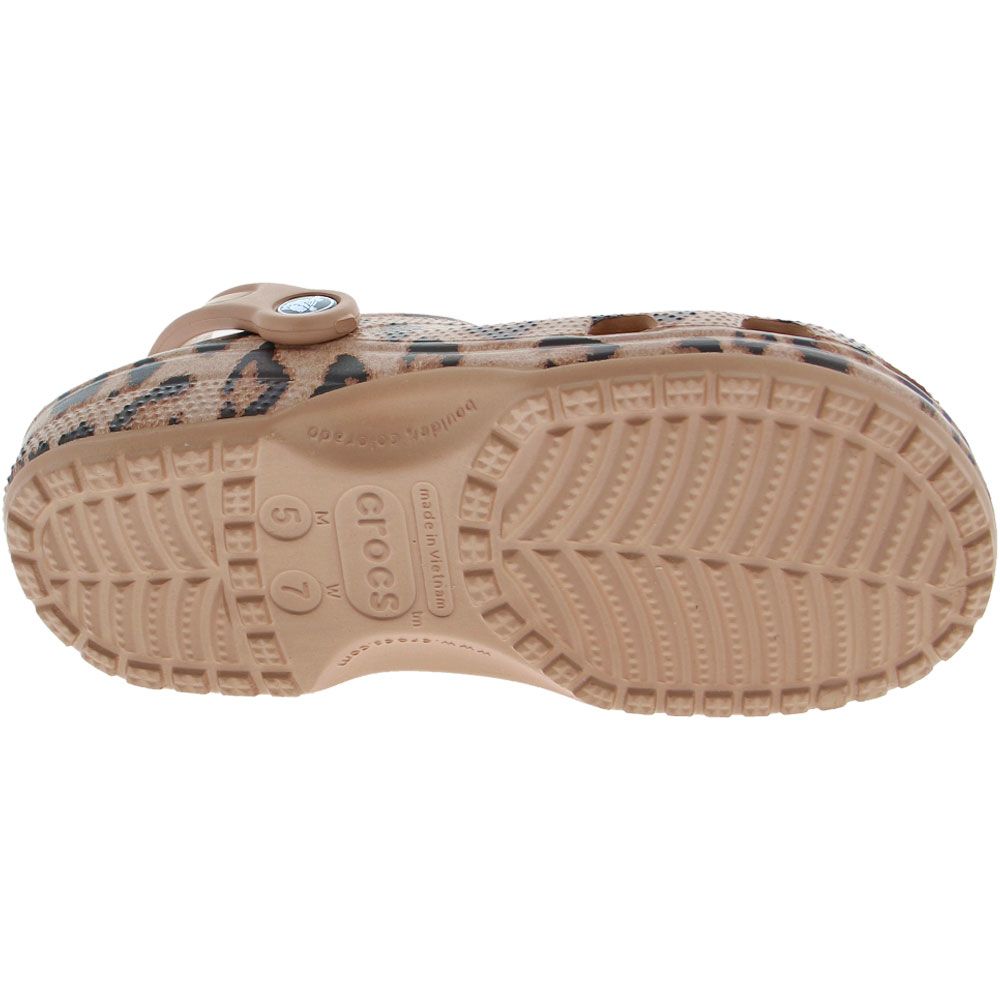 Crocs Classic Printed Water Sandals - Mens Leopard Sole View