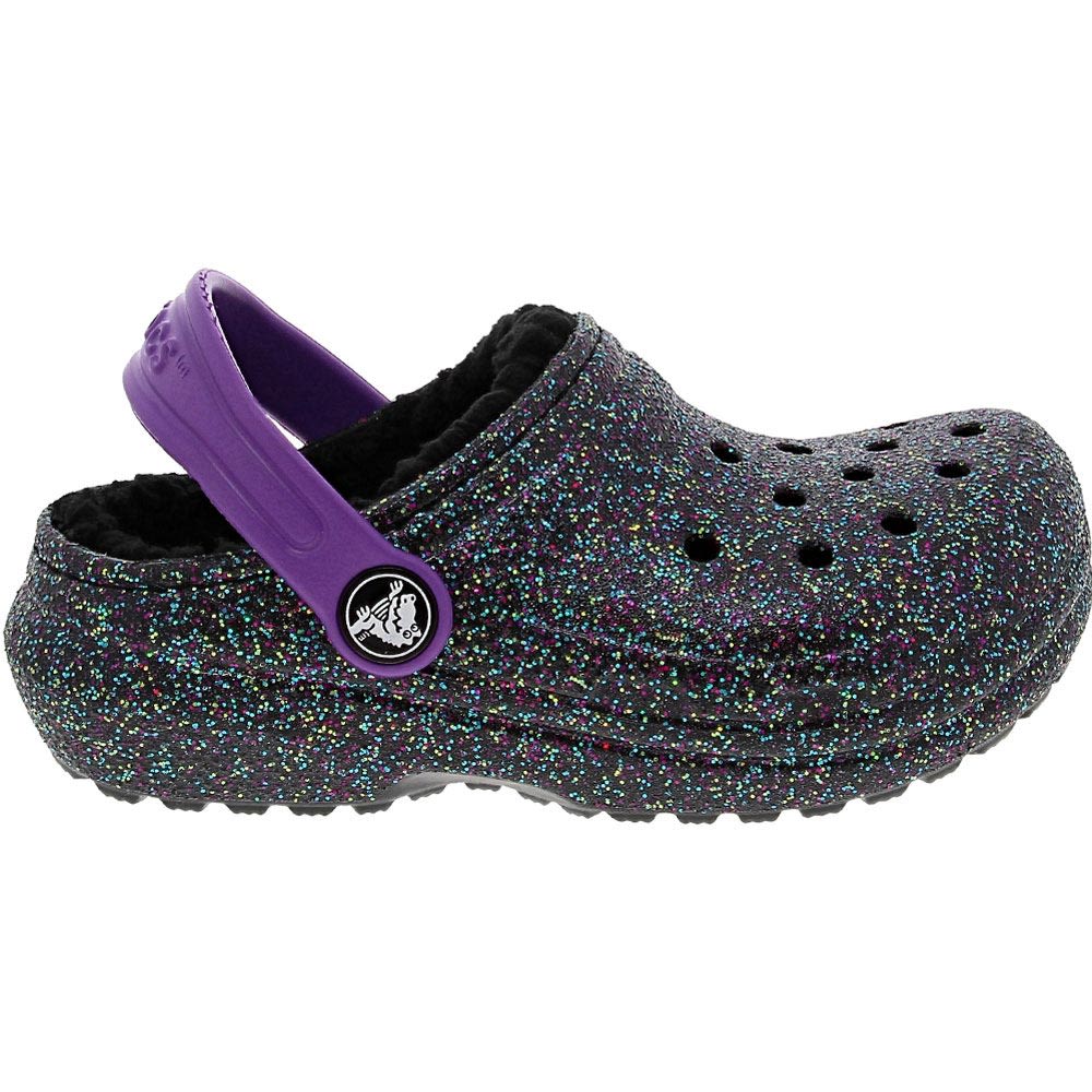 Crocs Classic Glitter Lined Clogs - Girls Starry Skies