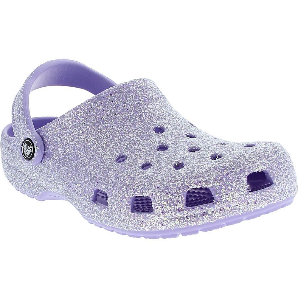 Crocs Classic Glitter Water Sandals - Mens Moon Jelly Blue Glitter