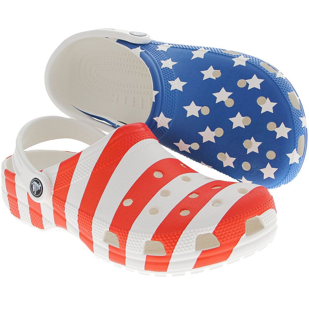 Crocs Classic American Flag Water Sandals - Mens Red White Blue