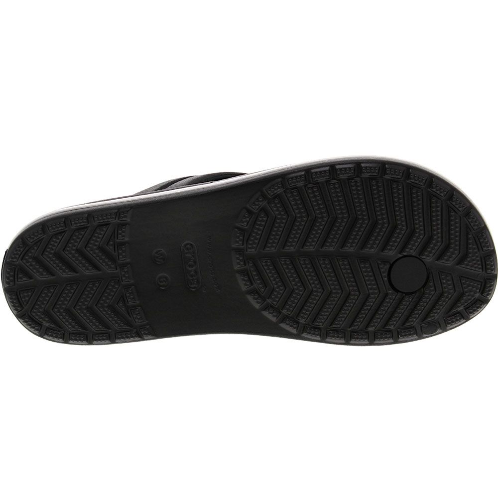Crocs Crocband Flip Flip Flops - Womens Black Sole View