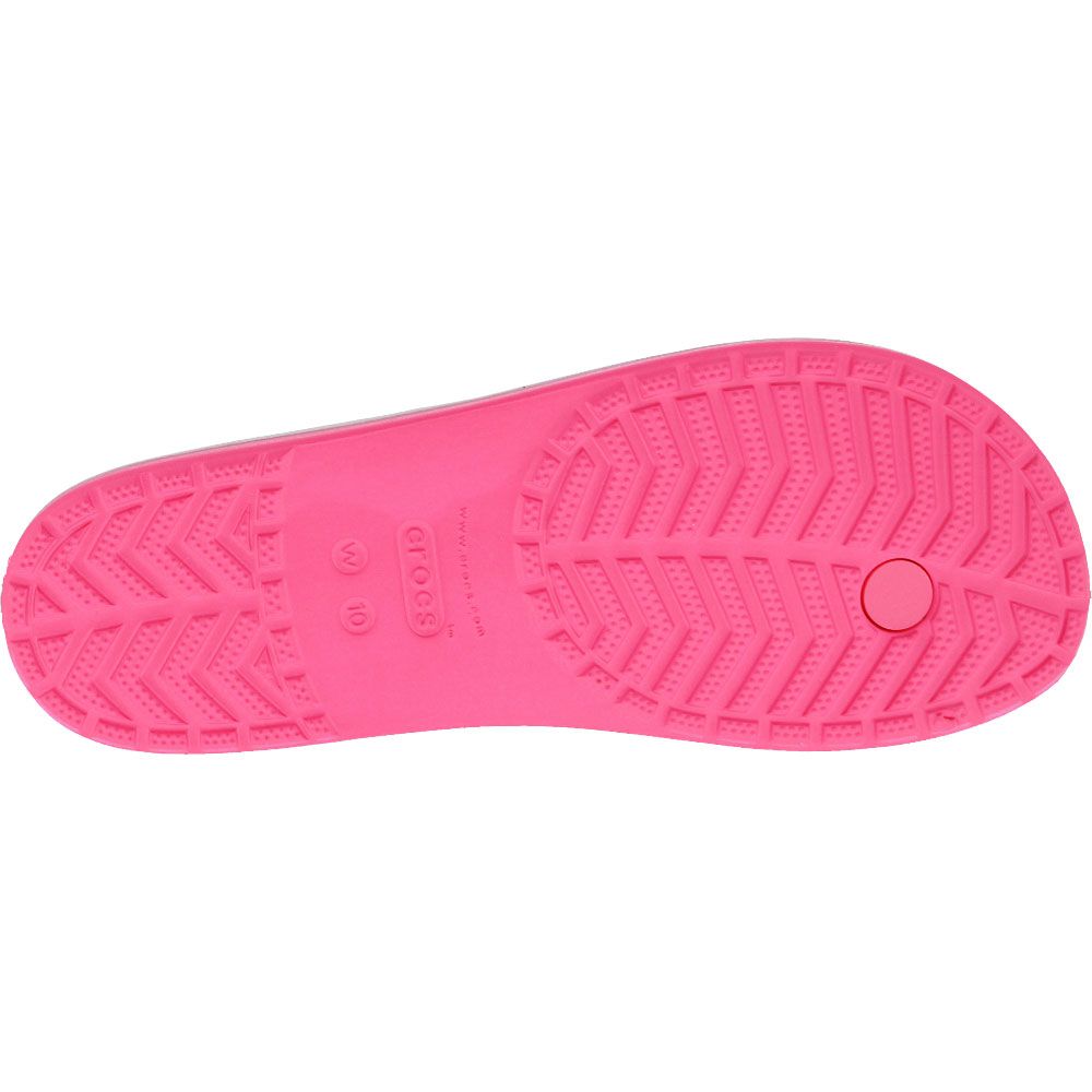 Crocs Crocband Flip Flip Flops - Womens Electric Pink Sole View