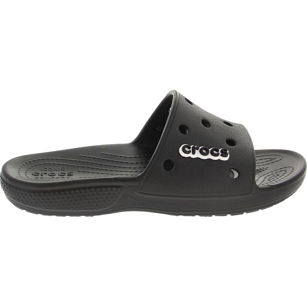 Crocs Classic Crocs Slide Slide Sandals - Mens Black Side View