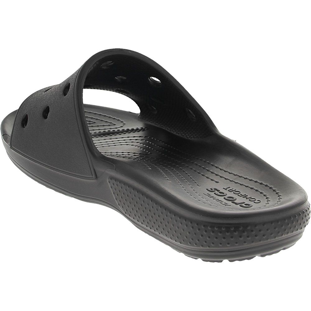 Crocs Classic Crocs Slide Slide Sandals - Mens Black Back View