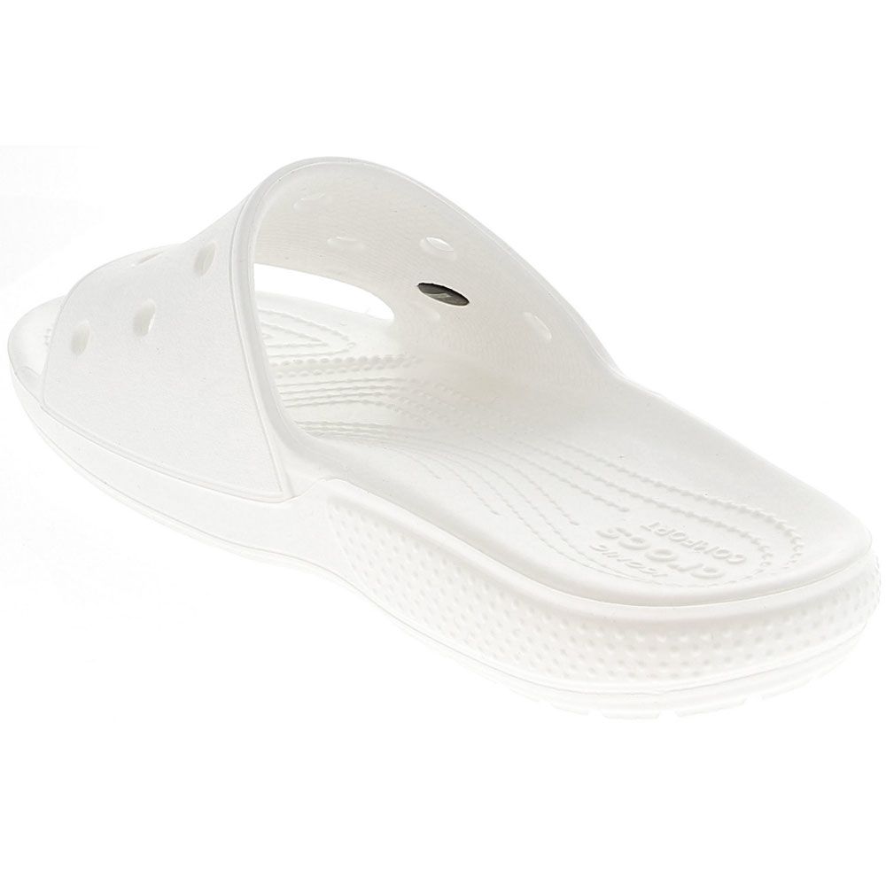 Crocs Classic Crocs Slide Slide Sandals - Mens White Back View
