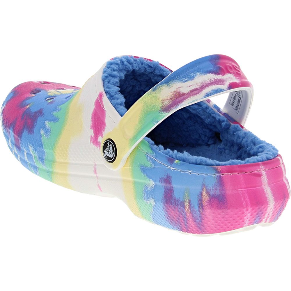 Crocs Classic Lined Tie Dye Water Sandals - Mens Blue Multi Back View