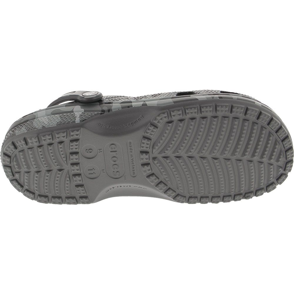 Crocs Classic Printed Camo C Water Sandals - Mens Grey Sole View