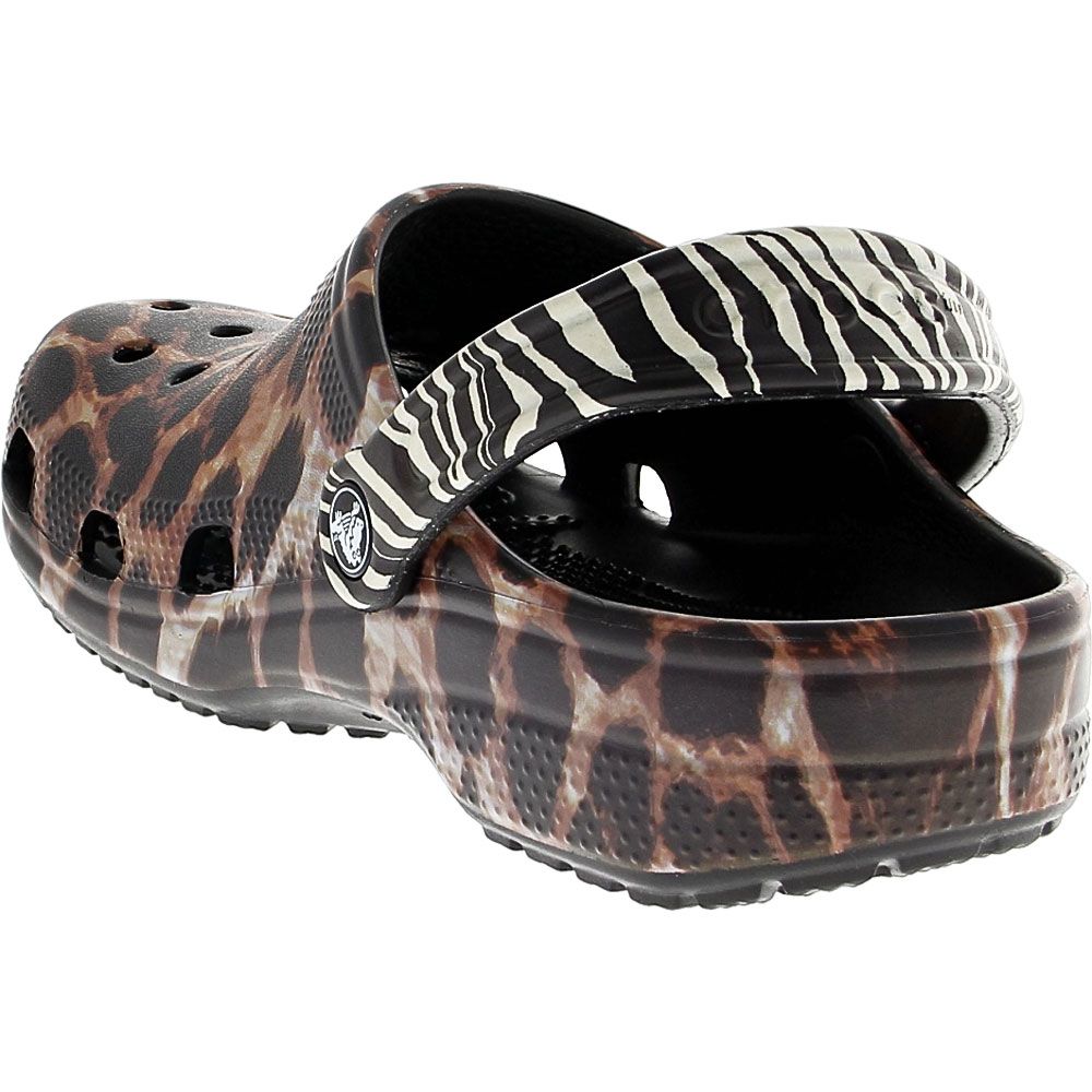 Crocs Classic Animal Clog Water Sandals - Mens Leopard Back View
