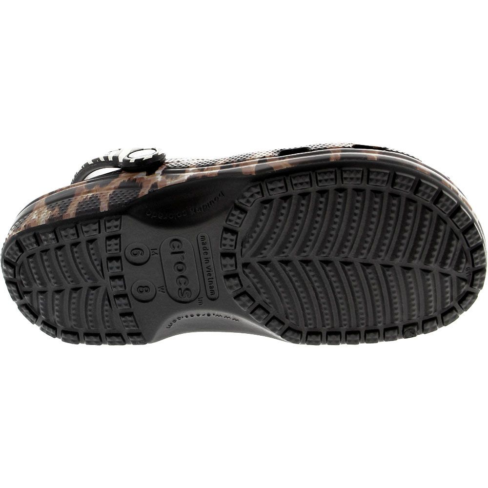 Crocs Classic Animal Clog Water Sandals - Mens Leopard Sole View