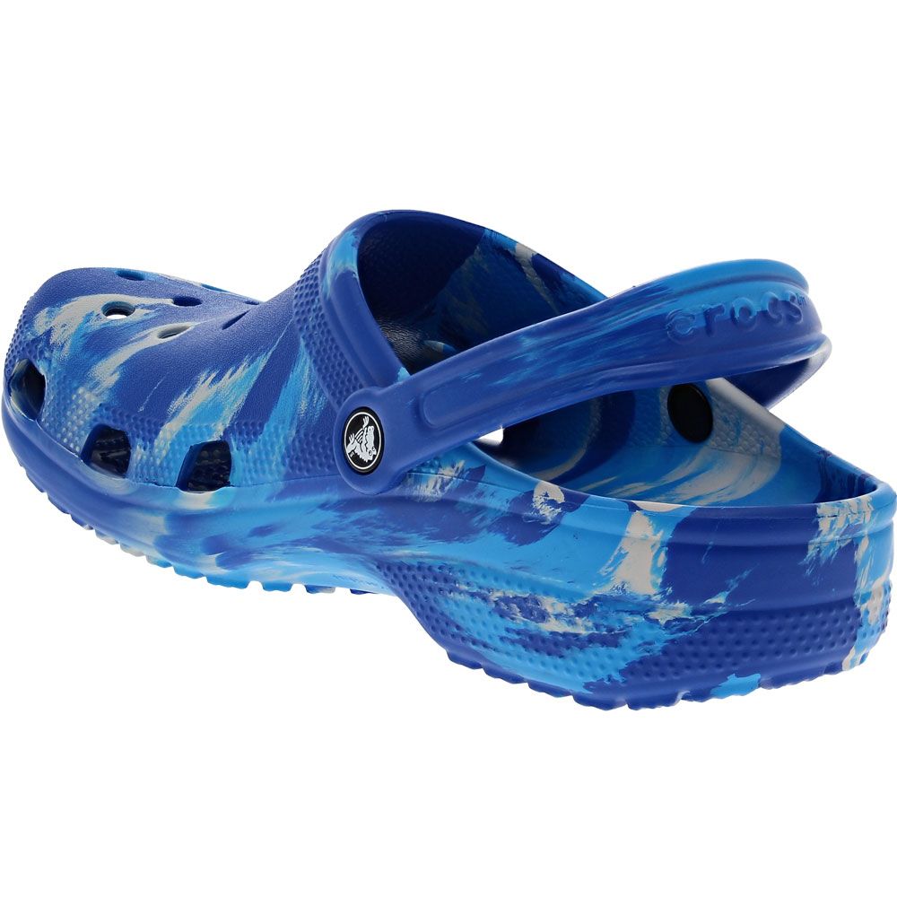 Crocs Classic Marbled Water Sandals - Mens Blue Back View