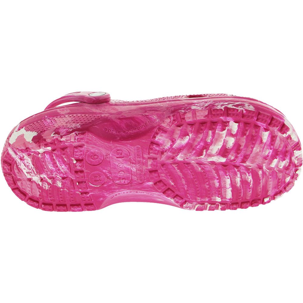 Crocs Classic Marbled Water Sandals - Mens Pink White Sole View