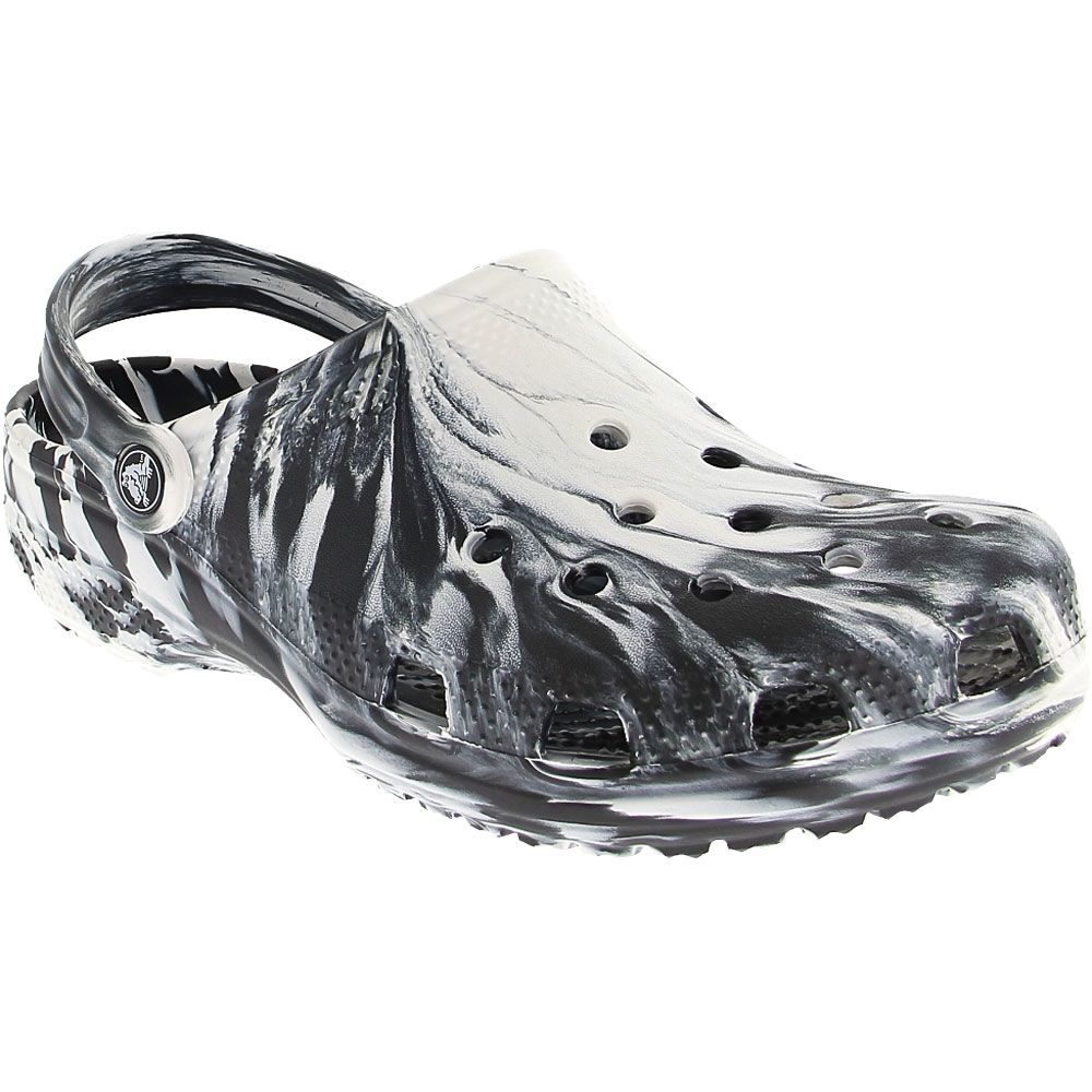 Crocs Classic Marbled Water Sandals - Mens White Black
