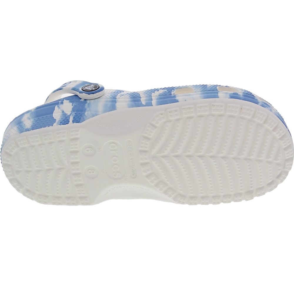 Crocs Classic Out Of This Wo Water Sandals - Mens White Blue Clouds Sole View