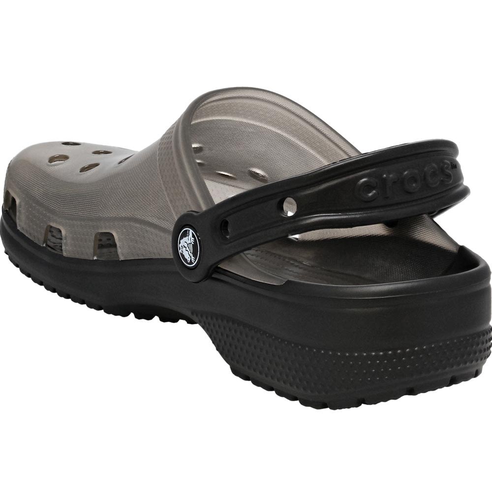 Crocs Classic Translucent Clog Unisex Water Sandals Black Back View