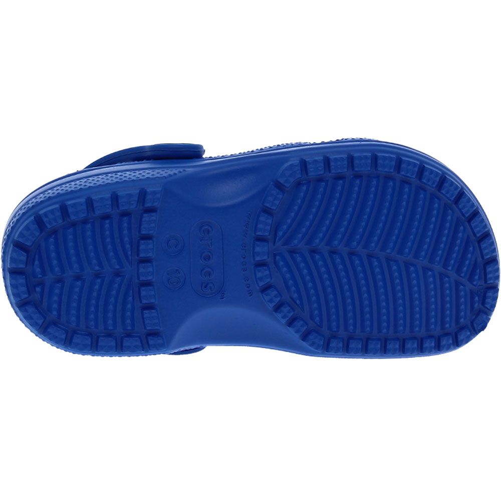 Crocs Classic Toddler Sandals - Baby Toddler Blue Bolt Sole View