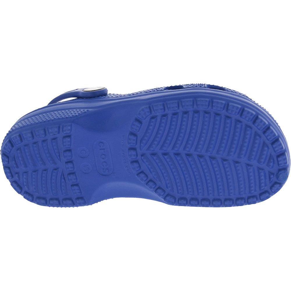 Crocs Classic Clog Kids Sandals Blue Bolt Sole View