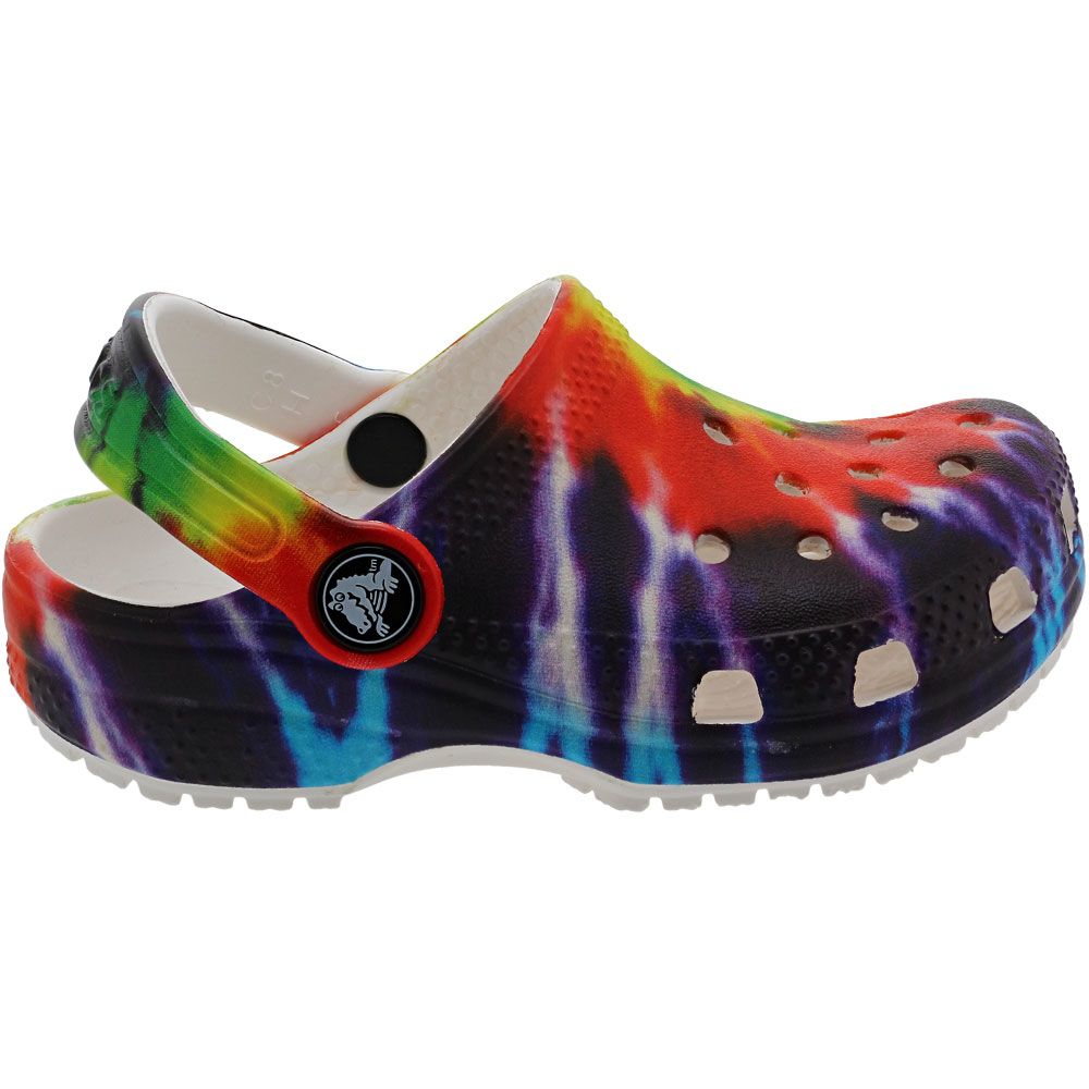 Crocs Classic Tie Dye Clog Toddler Sandals Multi Side View