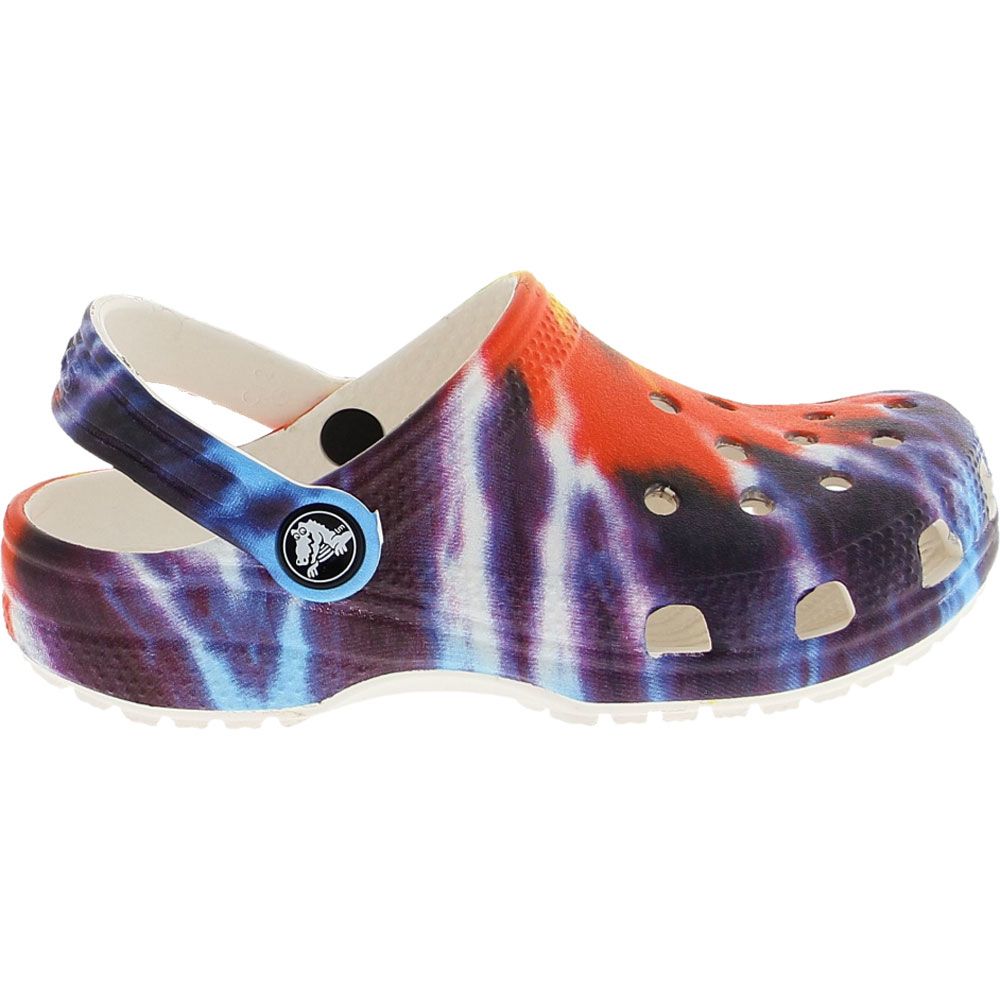 Crocs Classic Tie Dye Youth Water Sandals Multi Side View