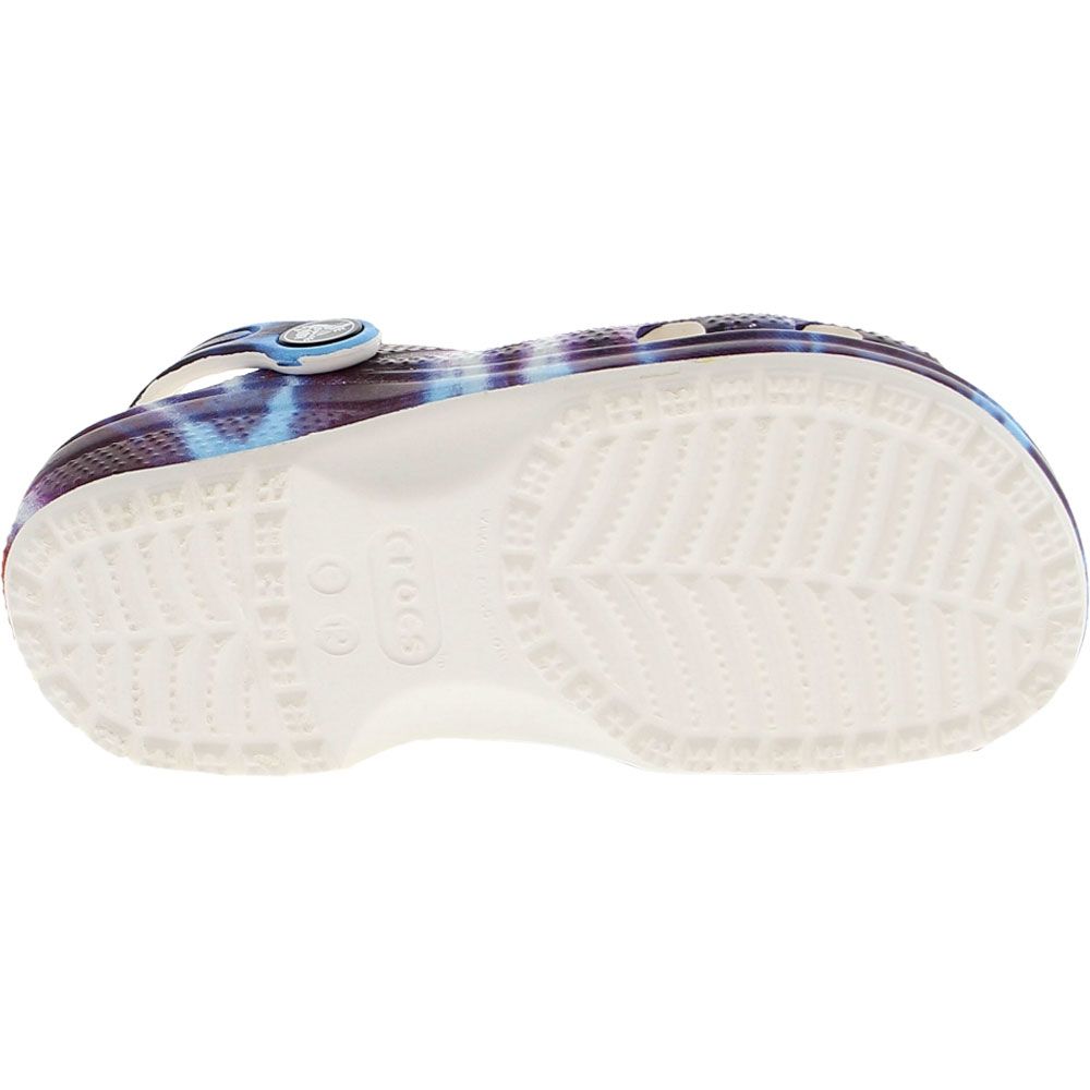 Crocs Classic Tie Dye Youth Water Sandals Multi Sole View