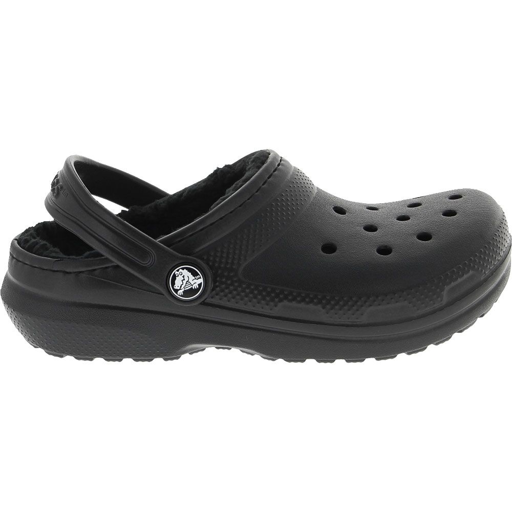 Crocs Classic Lined Clog T Sandals - Baby Toddler Black Side View
