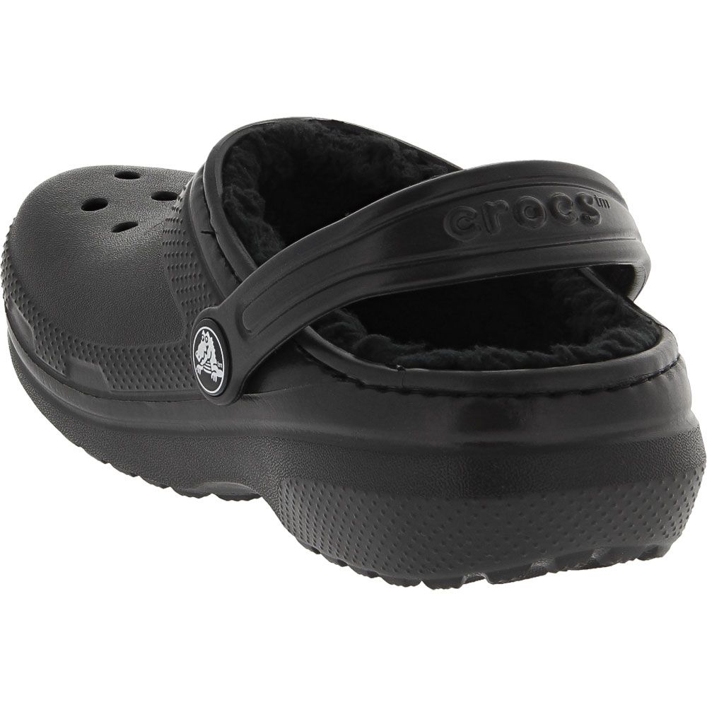 Crocs Classic Lined Clog K Water Sandals - Boys | Girls Black Back View